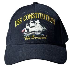 Black USS Constitution Men's Hat
